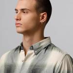 Men’s Green Checked Slim Fit Cotton Casual Shirt – Full Sleeves | Button-Down Collar