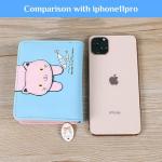 Women’s Mini PU Leather Wallet – Stylish Small Wallet with Zipper Coin Pocket & Rabbit Tassel Pendant (Blue)