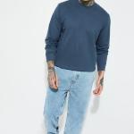 Men’s Solid Crew Neck Sweatshirt | Full Sleeves Winter Casual Wear