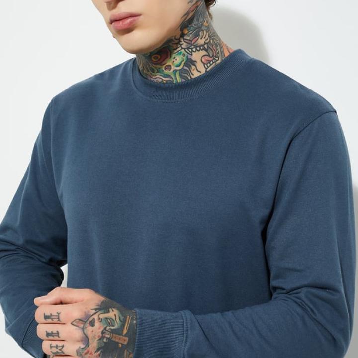 Men’s Solid Crew Neck Sweatshirt | Full Sleeves Winter Casual Wear