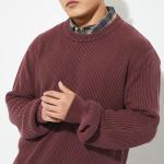 URB_N Men’s Ribbed Cotton Sweater – Full Sleeves, Solid Casual Winter Wear