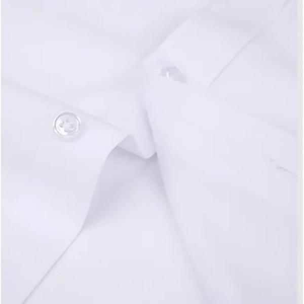Men’s White Casual Solid Shirt – Premium Cotton, Full Season Wear