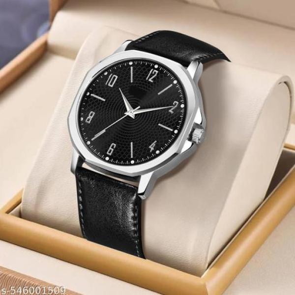 Premium Stylish Analog Watch for Men with Genuine Leather Strap | Classic Round Dial