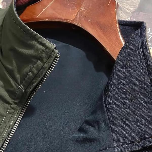 Men’s Lightweight Polyester Bomber Jacket – Solid Color, Regular Fit (J-04-06)