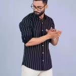 Premium Cotton Blend Striped Shirt for Men | Full Sleeve Formal, Casual & Party Wear