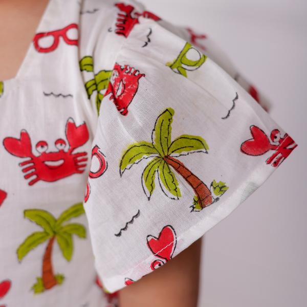 Little Paradise Premium Cotton Dress for Girls – Soft, Lightweight & Charming Kids Outfit