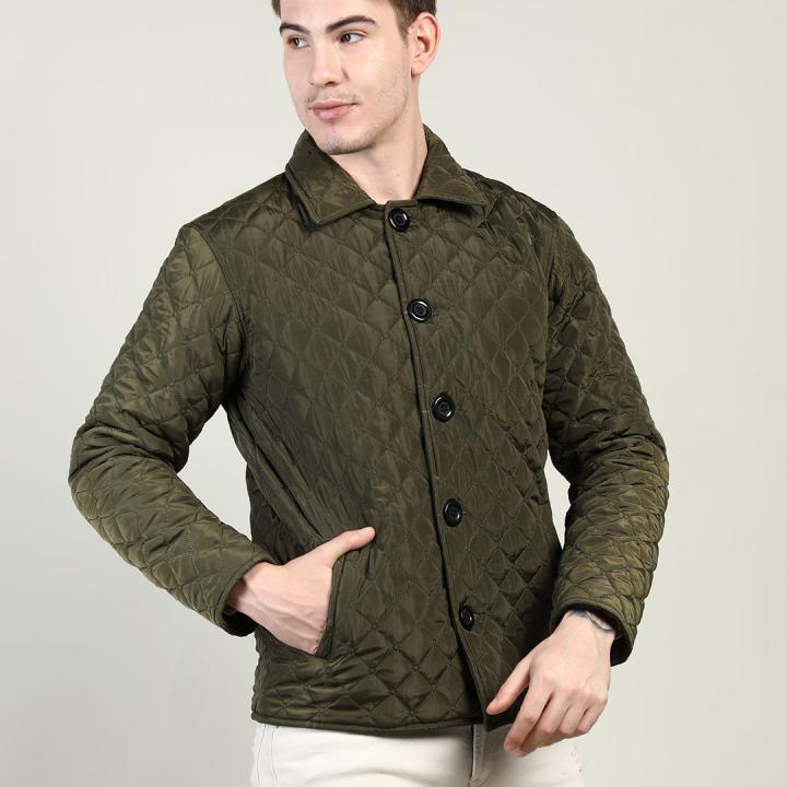 UrbanTraders Men’s Olive Winter Wear Zip-Up Jacket – Warm, Stylish & Comfortable
