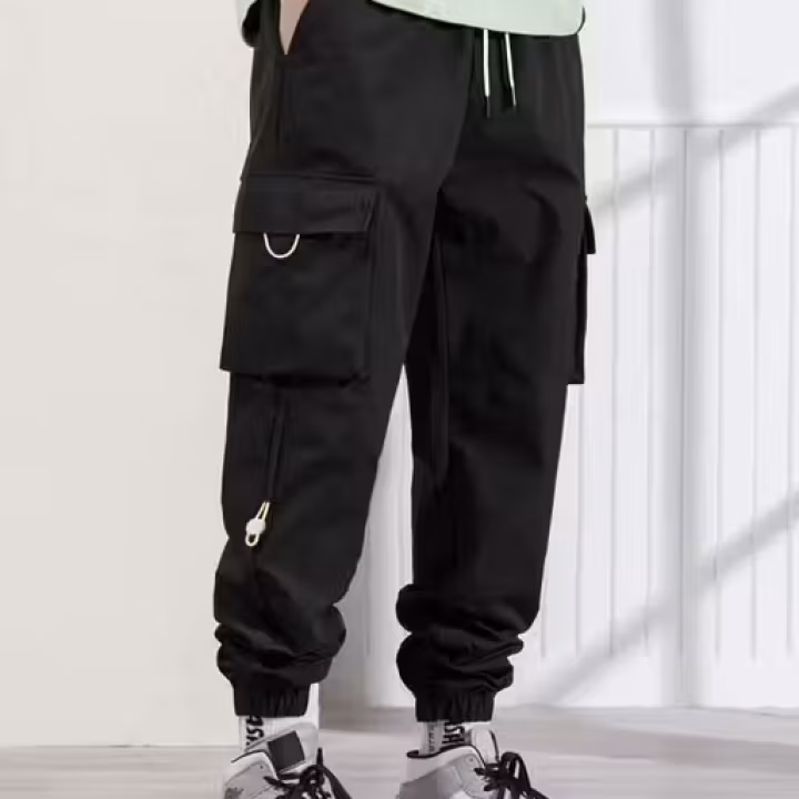 Unisex Baggy Fit Cargo Pants with Adjustable Drawstring – Lightweight | UrbanTraders