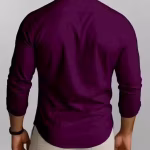 Men’s Solid Cotton Shirt | Plain Long Sleeve Formal & Casual Wear