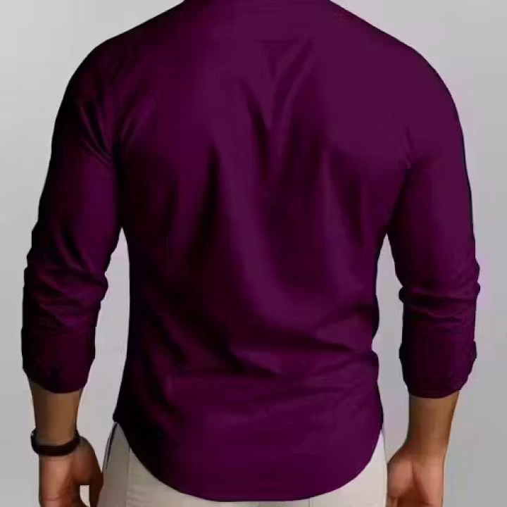 Men’s Solid Cotton Shirt | Plain Long Sleeve Formal & Casual Wear