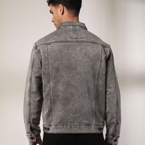 Men’s Washed Denim Jacket – Slim Fit Casual Stylish Outerwear