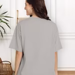 Women’s Oversized Fit Cotton Graphic T-Shirt – Casual Round Neck Tee