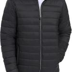 Men’s Premium Nylon Puffer Bomber Jacket – Winter Warm, Water-Resistant, Stylish Casual Biker Hoody