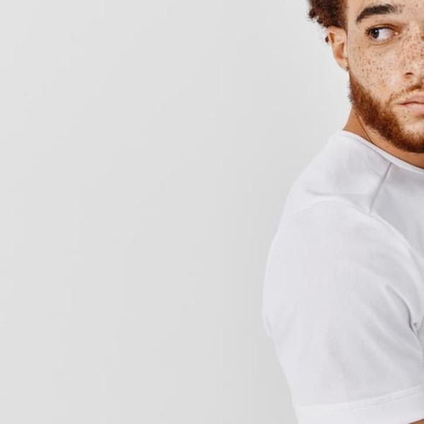 Men’s White Slim Fit Performance Sports T-Shirt