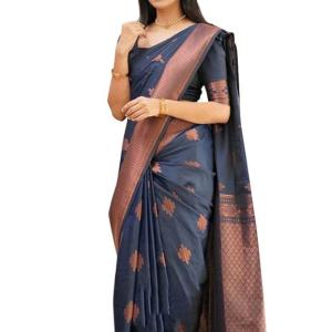 Women’s Soft Pure Silk Saree with Blouse Piece – Traditional Festive & Wedding Wear