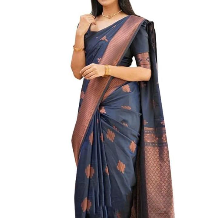 Women’s Soft Pure Silk Saree with Blouse Piece – Traditional Festive & Wedding Wear