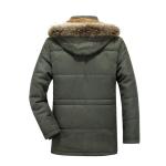 Men’s Winter Parka Coat with Fur Hood | Warm Down Jacket with Zipper & Pockets