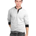 UrbanTraders Men's Cotton Full Sleeve Henley T-Shirt – Soft, Breathable & Regular Fit