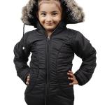 Girls Quilted Nylon Winter Hoodie Jacket – Full Sleeve Zip Closure | Jaykon