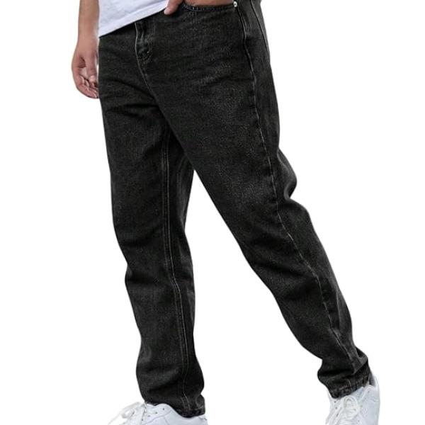 Men’s Classic Regular Fit Cotton Denim Jeans – Solid, Ankle Length (JEANS-08)