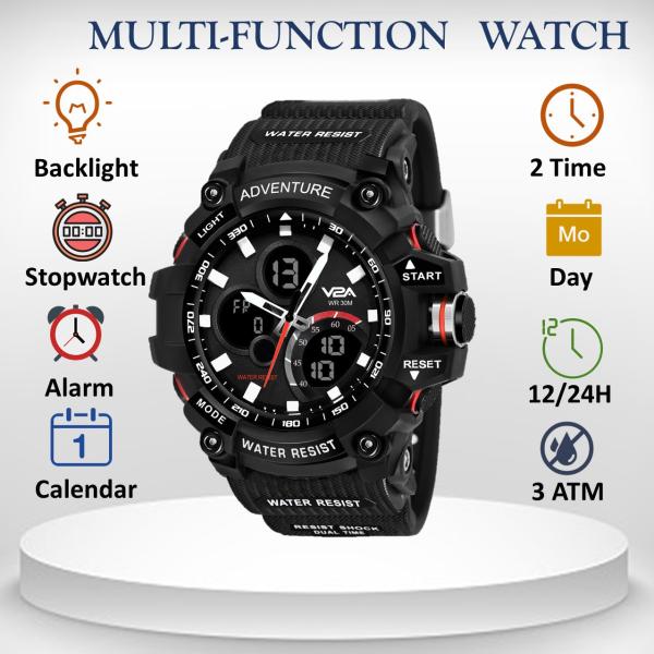 Sports Chronograph Watch for Men & Boys | Analog-Digital Multi-Function Outdoor Watch