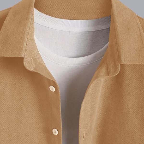 Men’s 100% Cotton Casual Solid Shirt – Full Sleeves | Stylish Button-Down Collar | Premium Comfort Wear