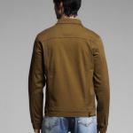 Men’s Premium Brown Cotton Denim Jacket – Full Sleeves, Button Closure, Regular Fit