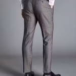 Men’s Green Formal Trousers – Polyester Blend Regular Fit Office Pants | UrbanTraders