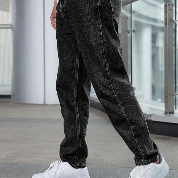 Men’s Classic Regular Fit Cotton Denim Jeans – Solid, Ankle Length (JEANS-08)