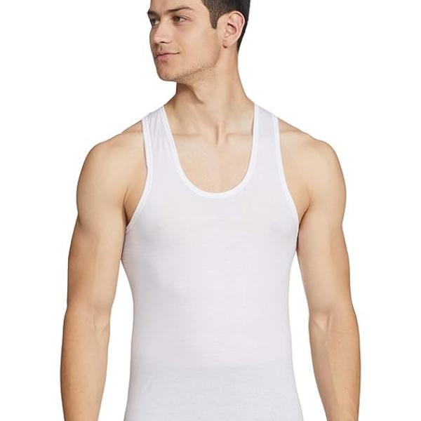 Men’s 100% Cotton Sleeveless Vests – Pack of 5 | Breathable Round-Neck Daily Innerwear