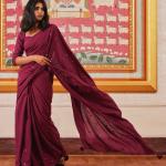 Hand-Embroidered Mirrorwork Cotton Saree – Mulmul Fabric with Blouse Piece