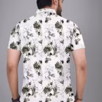 Men’s Trendy Popcorn Fabric Casual Shirt – Half Sleeve | Stylish Daily & Party Wear | Printed Polycotton