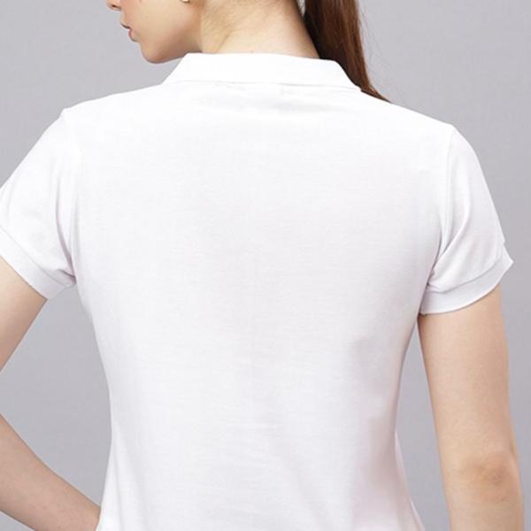 Women’s White Solid Polo Collar T-Shirt – Smart, Stylish & Comfortable