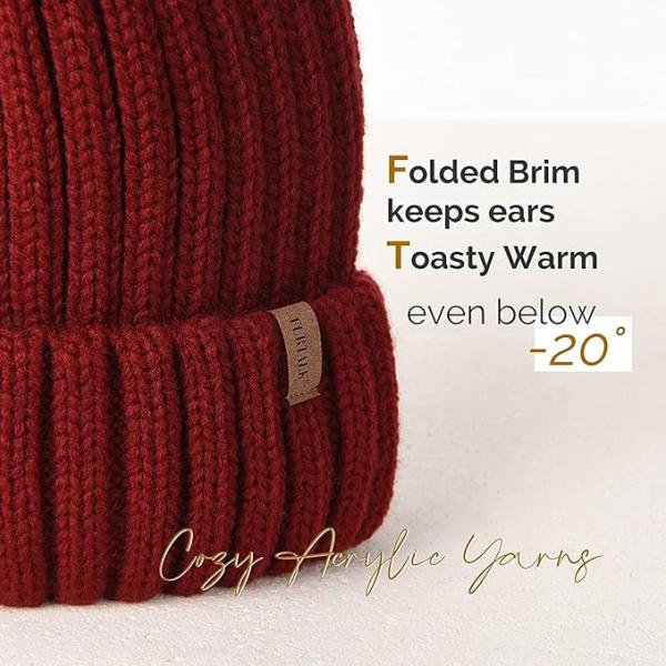 Women’s Winter Warm Woolen Beanie Cap with Pom-Pom – Soft, Snow-Proof, Stretch Fit | Navy Blue