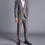 Men’s Green Formal Trousers – Polyester Blend Regular Fit Office Pants | UrbanTraders