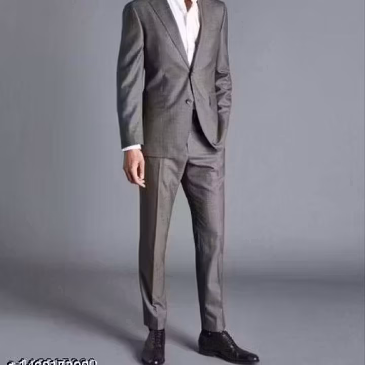 Men’s Green Formal Trousers – Polyester Blend Regular Fit Office Pants | UrbanTraders