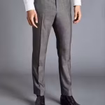 Men’s Green Formal Trousers – Polyester Blend Regular Fit Office Pants | UrbanTraders