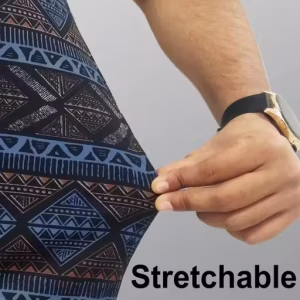 Premium Black Lycra Half Sleeve Printed Shirt for Men | Stylish Slim Fit Casual & Office Wear Shirt