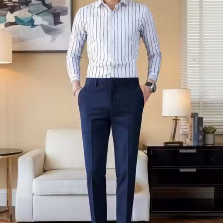 Men’s Slim Fit Formal Pants – Non-Stretch Trousers for Office Wear | UrbanTraders