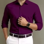 Men’s Solid Cotton Shirt | Plain Long Sleeve Formal & Casual Wear