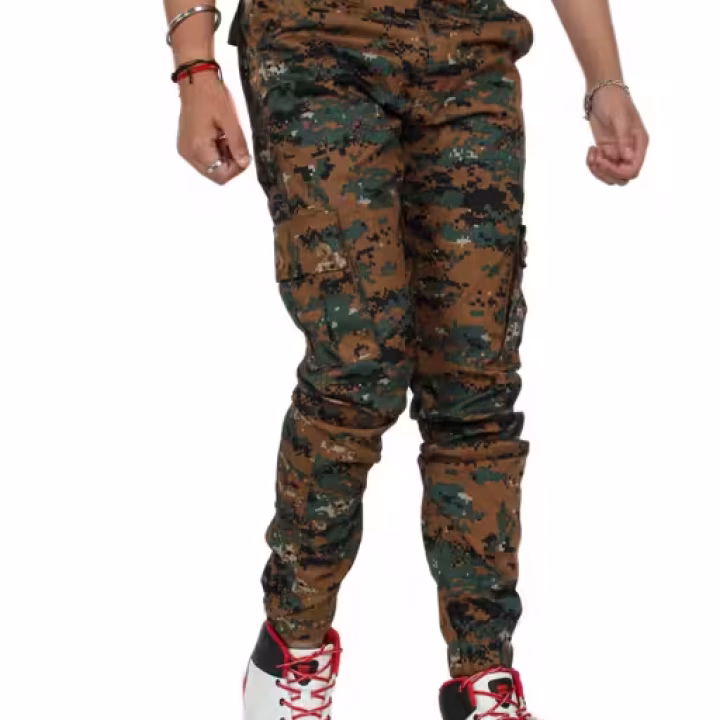 Men’s Camouflage Jogger Cargo Pants – Military Army Print with Utility Pockets | UrbanTraders