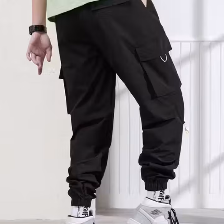 Unisex Baggy Fit Cargo Pants with Adjustable Drawstring – Lightweight | UrbanTraders