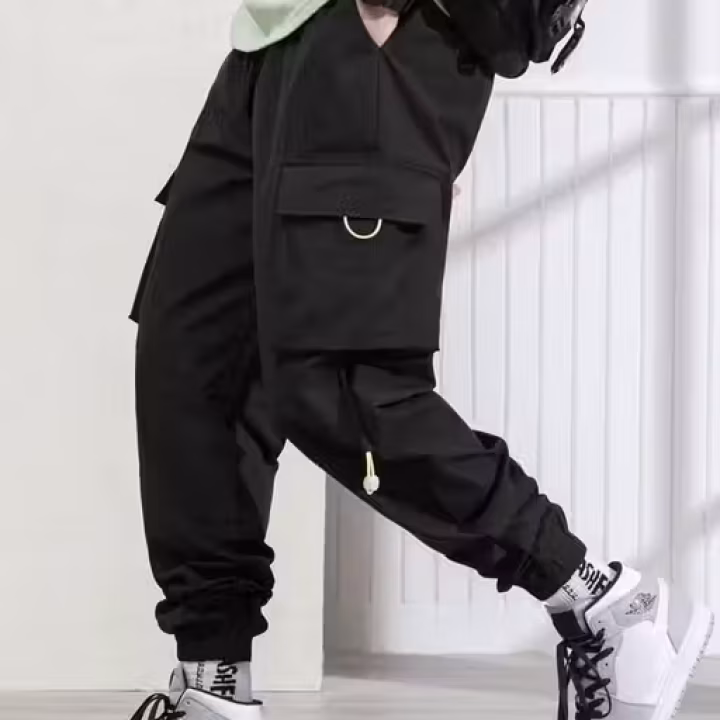 Unisex Baggy Fit Cargo Pants with Adjustable Drawstring – Lightweight | UrbanTraders