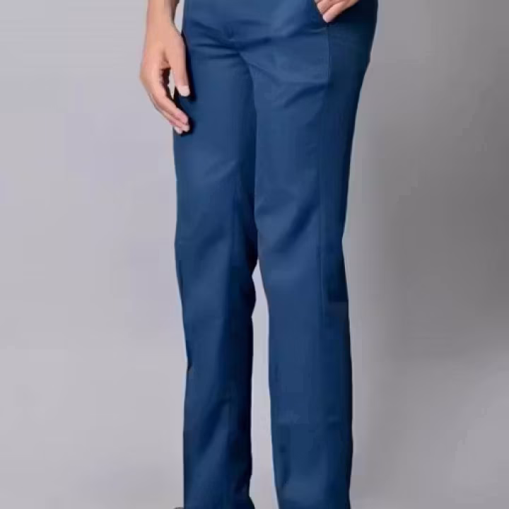 Men’s Regular Fit Airforce Blue Trousers – Cotton Blend Formal Office Pants | UrbanTraders