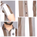 UrbanTraders Men’s Slim Fit Vertical Striped Casual Shirt – Half Sleeve Stylish Daily Wear for Office, Outing & Travel