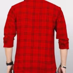 Men’s Red Checked Cotton Blend Shirt | Full Sleeve | Trendy Casual & Daily Wear – UrbanTraders