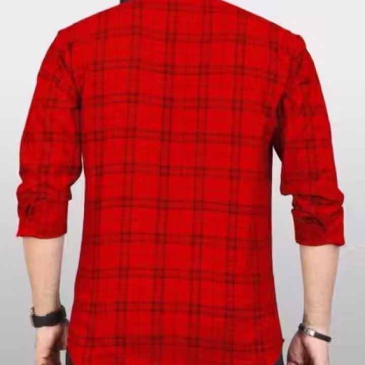 Men’s Red Checked Cotton Blend Shirt | Full Sleeve | Trendy Casual & Daily Wear – UrbanTraders