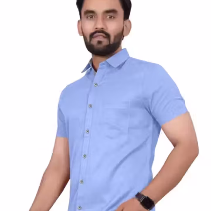 Men’s Solid Half Sleeve Cotton Blend Shirt – Casual Everyday Wear | Premium Comfort & Stylish Fit