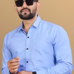 Men’s Slim Fit Sky Blue Formal Shirt | Office, Party & Business Wear