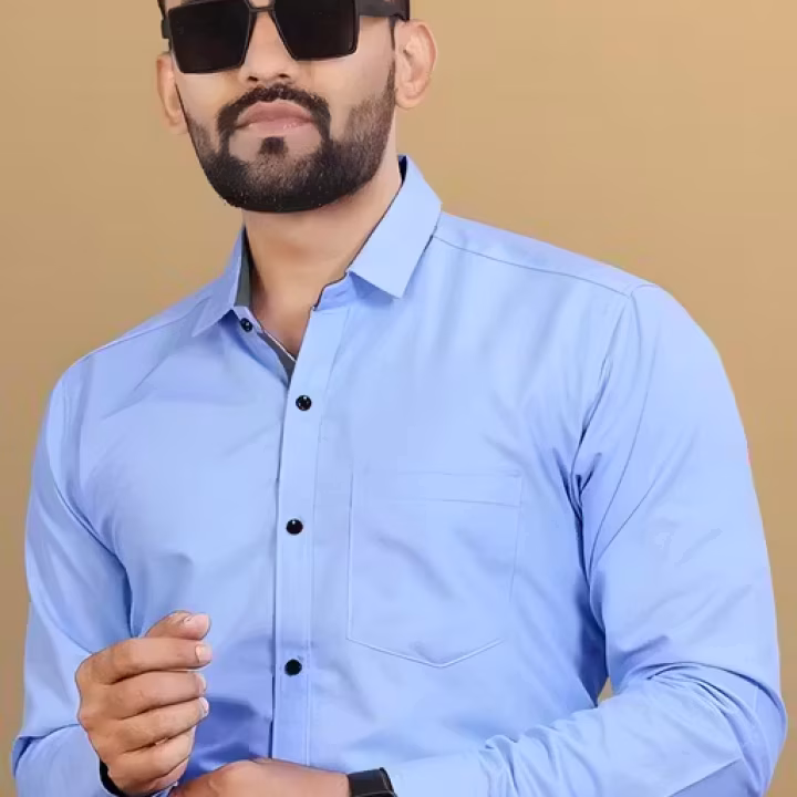 Men’s Slim Fit Sky Blue Formal Shirt | Office, Party & Business Wear